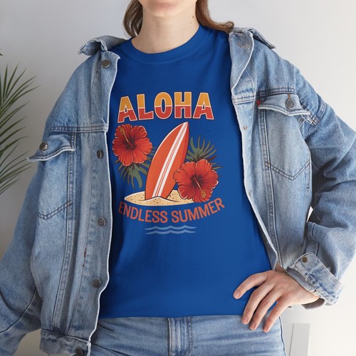 Beach Vibes T-Shirt | Summer Ocean Waves Tee | Retro Aloha endless summer Shirt - Picture 52 of 85