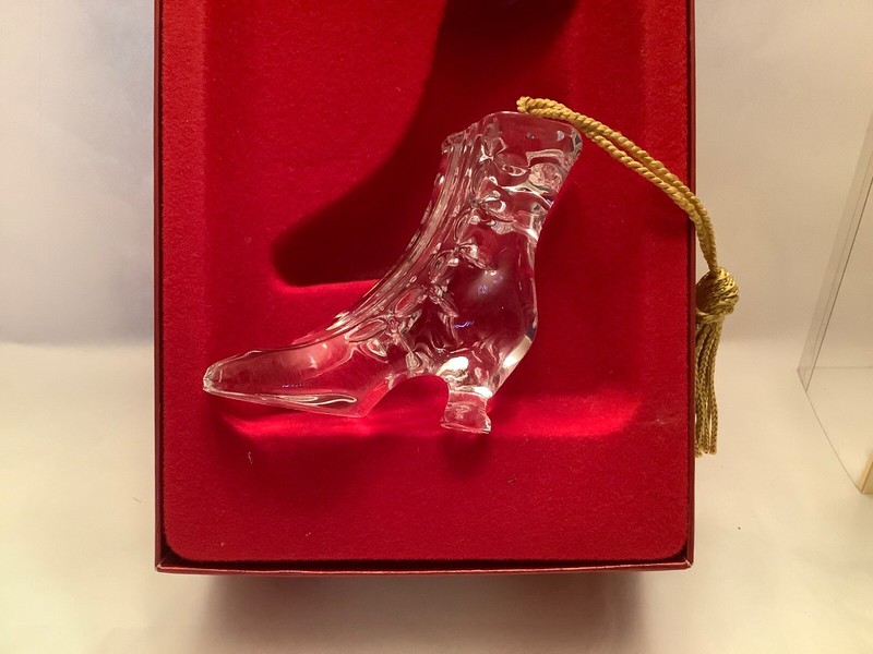 Lenox Enchanted Evening Shoe Pave Jewels Lead Crystal Shoe Made in Germany