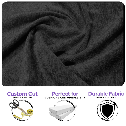 Slate Course Satin Weave Fabric - Upholstery, Cushions, Curtains and more...! - Picture 2 of 4