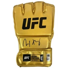 Max Holloway autographed signed gold glove UFC BAS Blessed