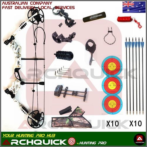 New Compound Bow Arrow Kit 20-60lbs Archery Bow Hunting Target Shooting R/L Hand - Picture 18 of 20