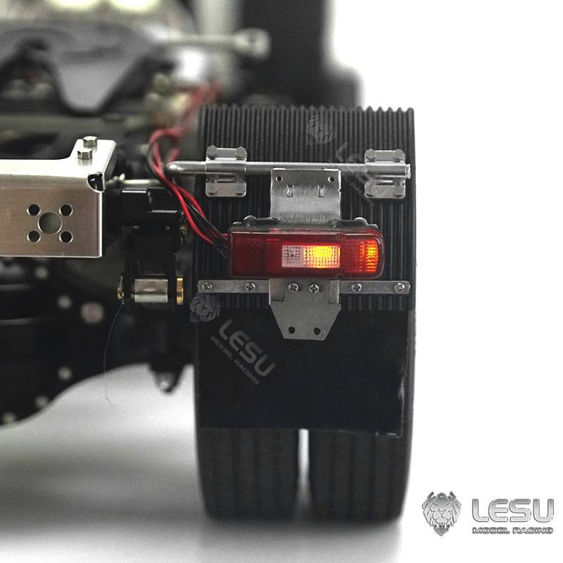 Feux Arrière LED Pour Camion RC 1/14 LESU - Compatible Tamiya - En Plastique Et Métal - Neuf