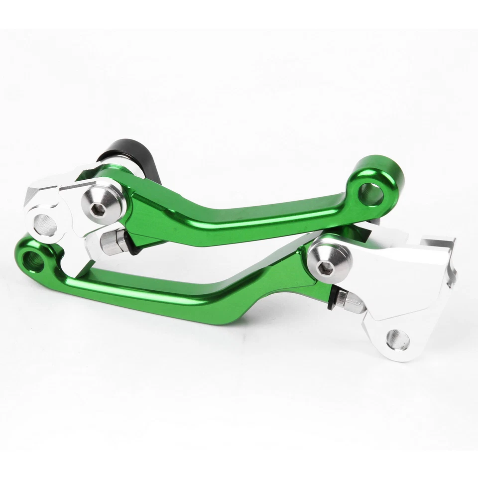 For Kawasa KX450F 2006-2012 Clutch Brake Levers CNC Pivot Green US Pair 09 10 11 - Imagem 3 de 4