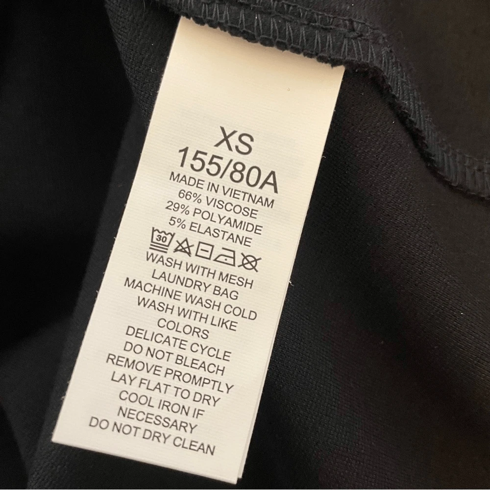 Abito Kate Spade NY nero fiocco vita ponte manica lunga taglia XS