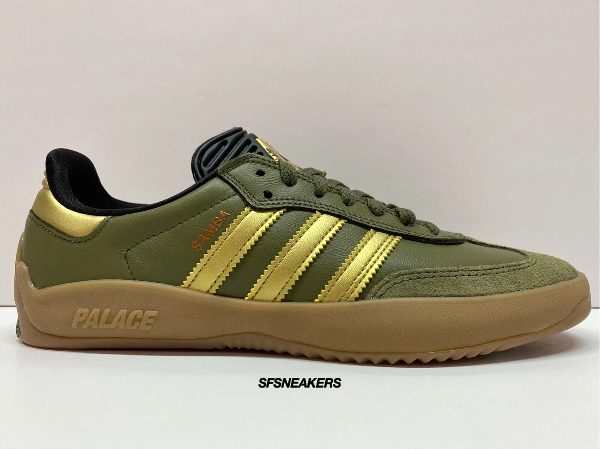 Palace x Adidas Puig Samba ‘Olive Gold’ SZ 8 (HQ6100) *IN-HAND READY TO SHIP*