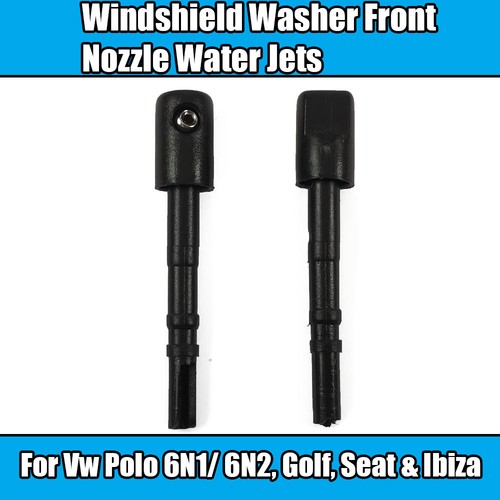 2x Rear Windscreen Washers For VW Polo 6N1 Golf Seat Nozzle Black
