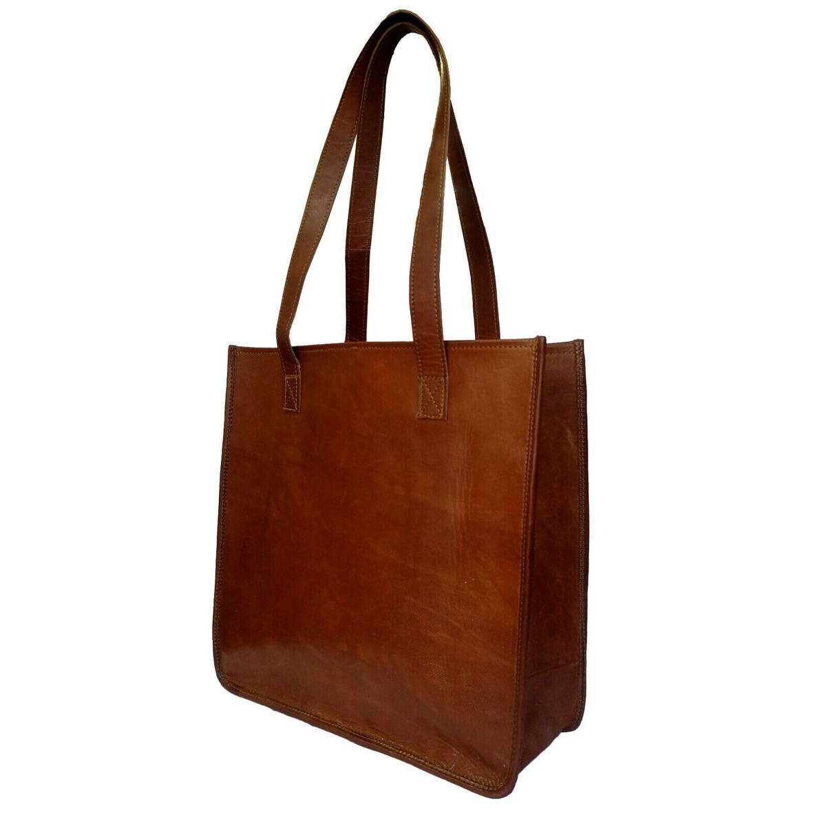 Genuine Leather Backpack Purse Retro Top-handle Laptop Bag Vintage Tote Handmade Leather Backpack Purse: Vintage Laptop Tote Bag - Etsy main image 2