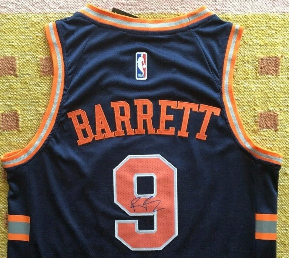 R.J. Barrett Blue New York Knicks Autographed Nike Diamond Authentic Jersey  with Maple Mamba Inscription