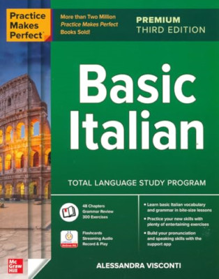 Practice Makes Perfect: Basic Italian, Premium Third Ed - Paperback NEW Bourgeoi
