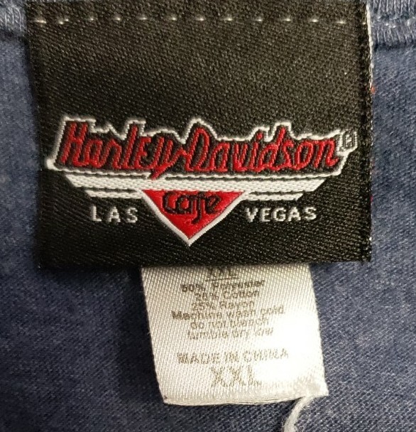T-shirt Harley Davidson Gris 'Live Hard Ride Easy' - Taille M - Coton 100% - Occasion TB