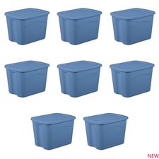 18 Gallon Plastic Storage Container with Snap...