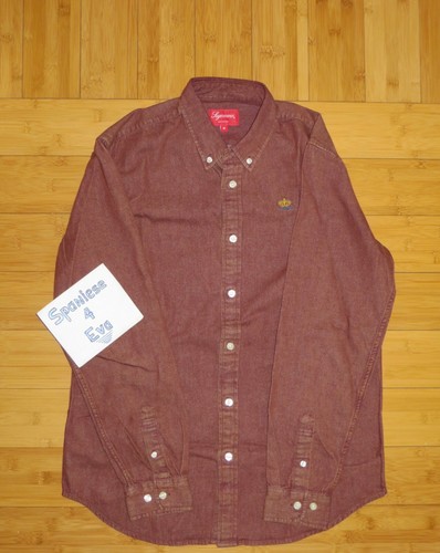 Supreme Crown denim button down heather 
