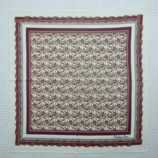 CHRISTIAN DIOR Paisley Cotton Mini Scarf Pocket Square 18.5" X 18.5" R159