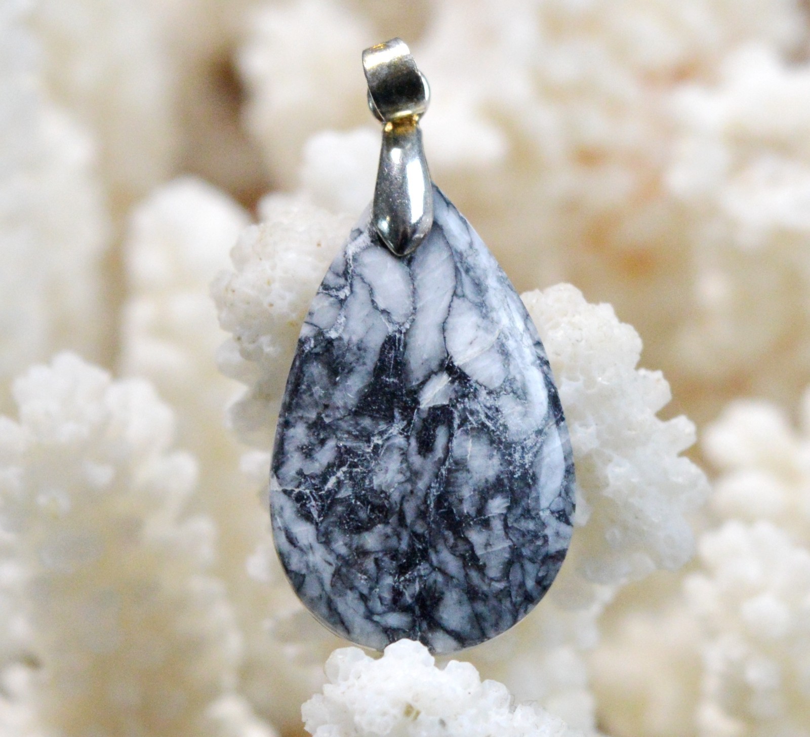 Pendentif en pinolite véritable 21 carats pour collectionneur de cabochon rare FY71