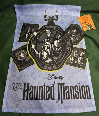 NWT Disney Haunted Mansion Garden Flag Blue Black 12.5''x 18'' Model 10-1351-92-01