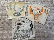 Vintage Lot of 8 Harley Davidson Iron On Transfer For T Shirt