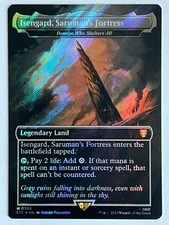 Isengard Saruman’s Fortress NM Surge Foil MTG Lord Of The Rings lotr Magic