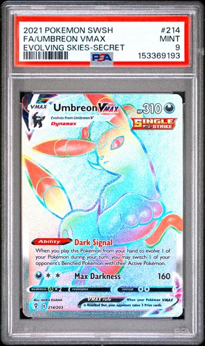 Umbreon VMAX graded PSA 9 for sale on eBay