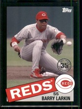 2020 Topps Barry Larkin 1985 Topps Baseball 35th Anniversary Black /299 Reds