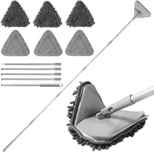 BOOMJOY Wall Cleaner Mop with 82 Inches Long Handle, Baseboard Cleaner Tool Dust