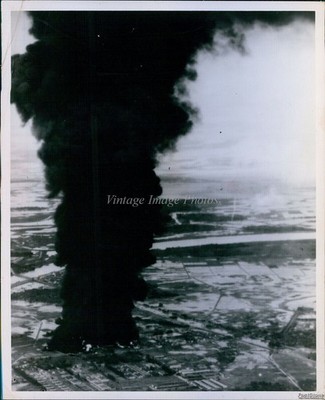 1967 Smoke Boils From North Vietnam Target Aerial View Vietnam Photo 8x10