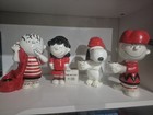 Complete Hallmark Peanuts Candle Holder Set Snoopy Charlie Brown Early 70s — photo 1