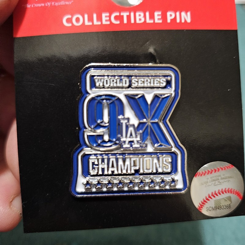LOS ANGELES DODGERS  LAPEL PIN  LIMITED 9x CHAMPIONS  
