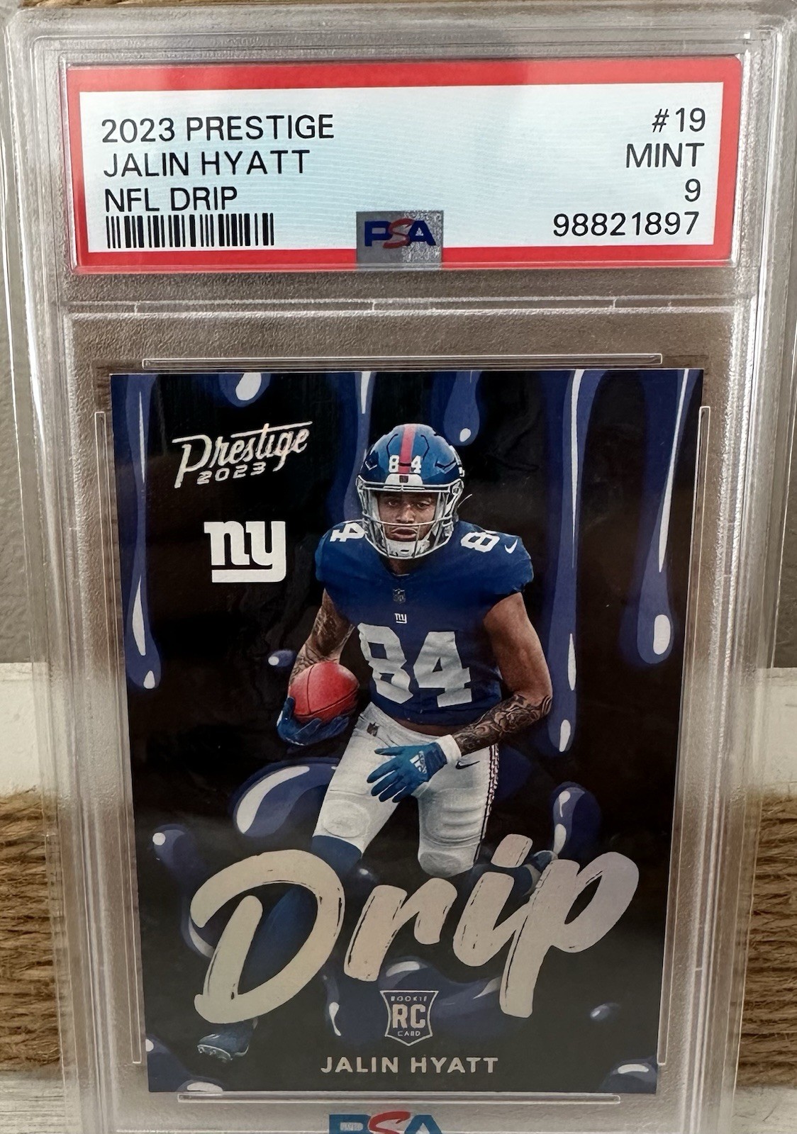 2023 Panini Prestige Jalin Hyatt SSP Case Hit DRIP Insert RC Giants