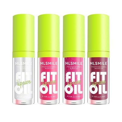 Lip Oil Set 4 Farben Tinted Gloss Plumping Feuchtigkeitsspendend Lippenpflege