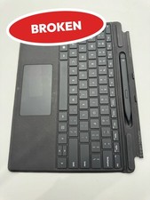  BROKEN Microsoft Surface Pro Signature Keyboard for Pro X 8 9 Backlit Black