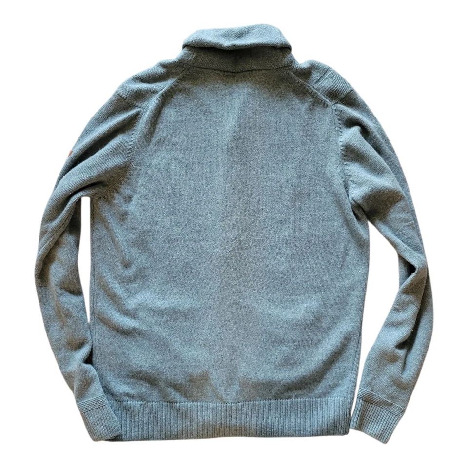 Ben Sherman Men's Blue Cable Knit Cardigan Sweater - Image 3 of 4