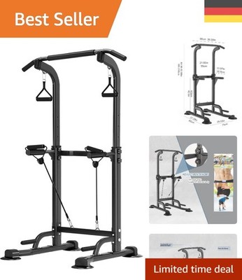 Stabile Power Tower Dip Station - Ideal für Krafttraining Zuhause und im Studio