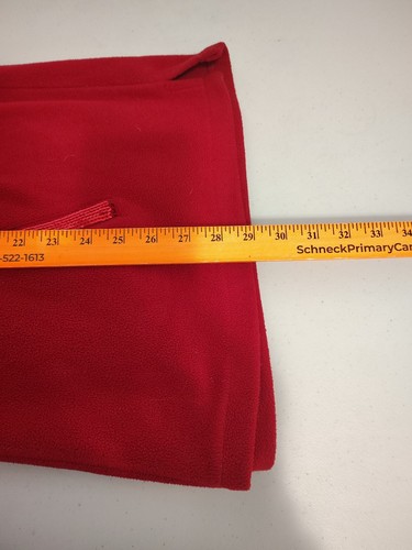 Quacker Factory 2X Red Fleece Gemstone Zipper Sequin Pocket Vest - Picture 6 of 8