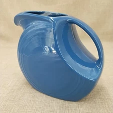 Fiesta Fiestaware Large Lapis Blue Disk Disc Pitcher 67 OZ Ex Cond Free Shipping
