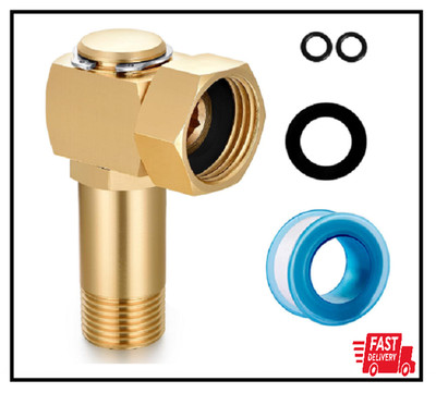Garden Hose Reel  Fitting,Brass 3/4''GHT Female to 1/2''NPT Male Swivel Elbow Adap