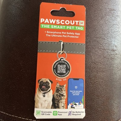   PAWSCOUT The Smart Pet Tag QR Finder For Dogs Cats Smartphone Pets Safety App
