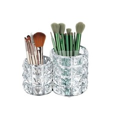 LUEXBOX Crystal Makeup Brush Holder Organizer, Cosmetic Makeup Brush Storage ...