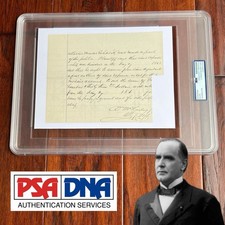WILLIAM McKINLEY * PSA * Autograph Handwritten Legal Case SIGNED as Attorney