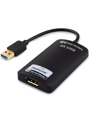 Cable Matters USB 3.0 to 4K DisplayPort Adapter   USB to DP Video Adapter (Windo
