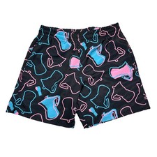 Mens Swim Trunks Coffee Cafecito Miami Print Beach Shorts Summer Vacation Small