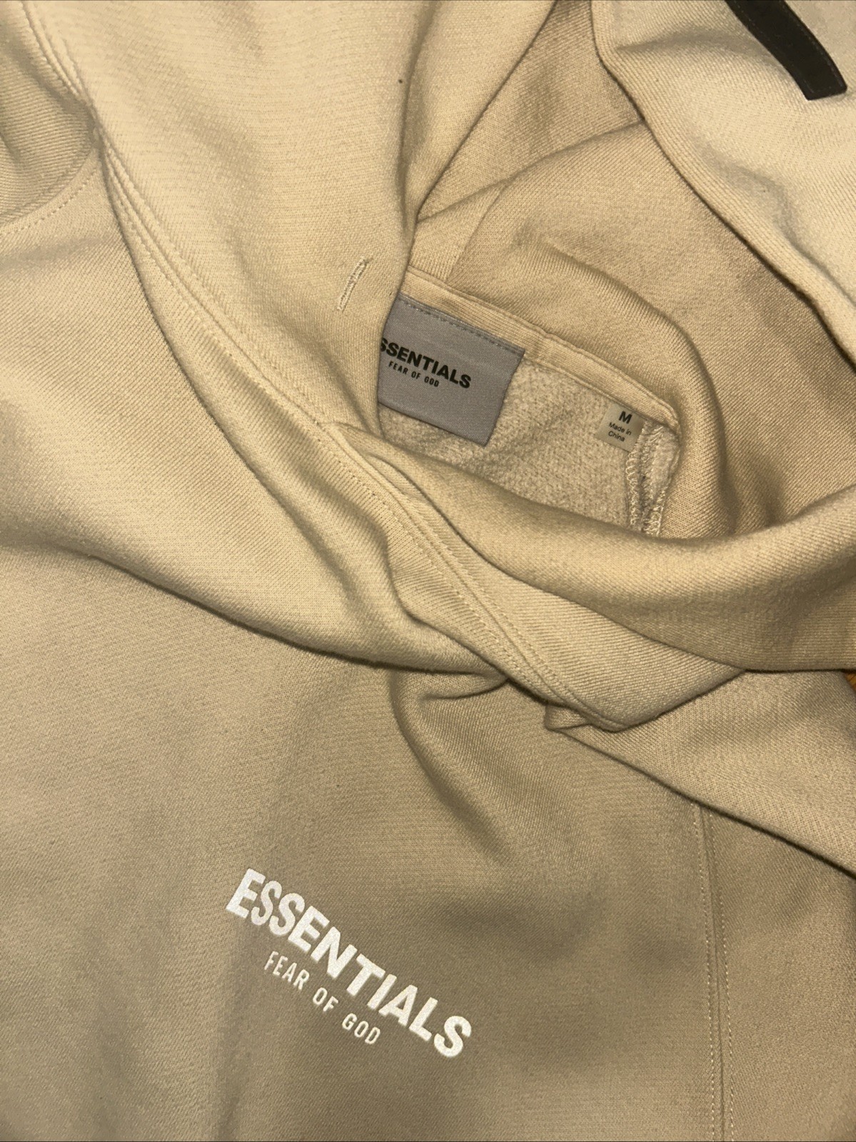 Authentic Essentials Cream Medium Mens hoodie - image 3