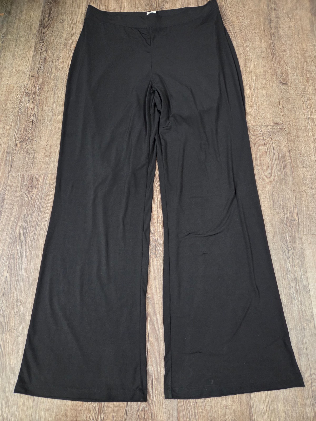 Merona XL Women's Biker Shorts Lined Wide Leg Flowy Dress Pants Solid Black-image