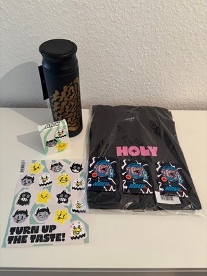 HOLY Energy T-Shirt Gr. XL + Thermo Shaker 1L + Keychains/Aufkleber +3 Proben
