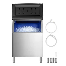 Uimoso Commercial Ice Maker Storage Bin 500lbs Capacity Stainless Steel