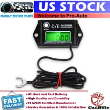 Waterproof Tachometer Tiny Tach/Hour Meter for 2 Stroke & 4 Stroke Small Engine
