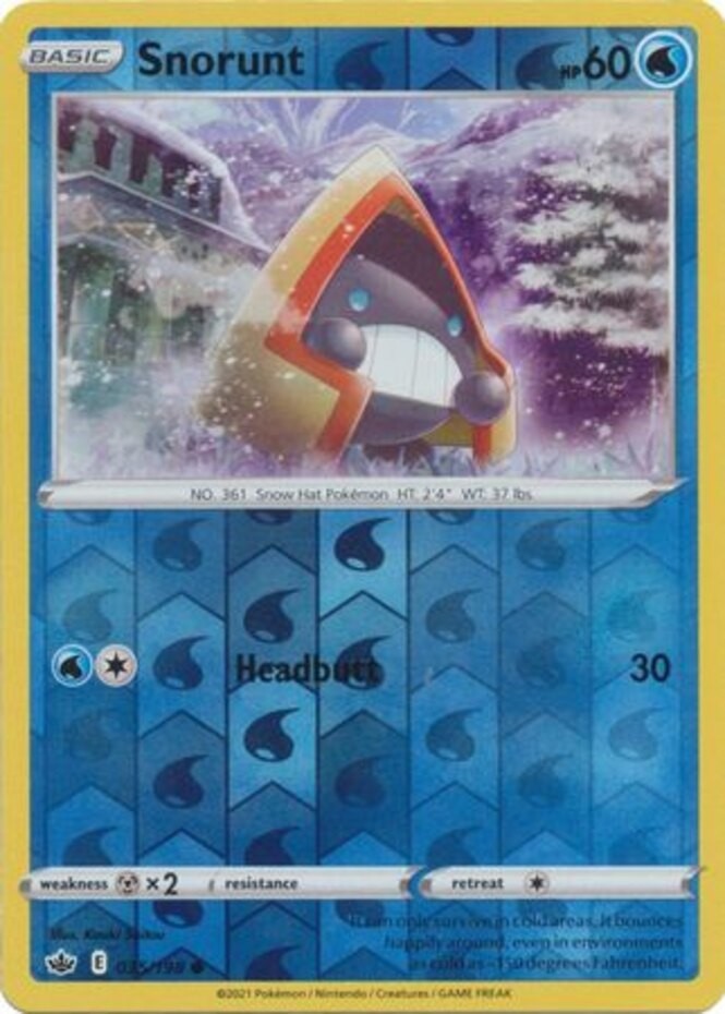 Snorunt - 035/198 - Common - Reverse Holo (Near Mint) Chilling Reign - Water Pok