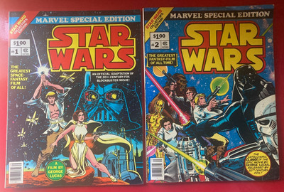Star Wars Marvel Special Edition Treasury Comics #1 & #2 1977 Movie Adaptation