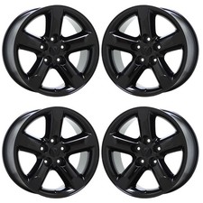 20 Dodge Ram 1500 Truck Gloss Black Wheels Rims Factory Oem Set 2267