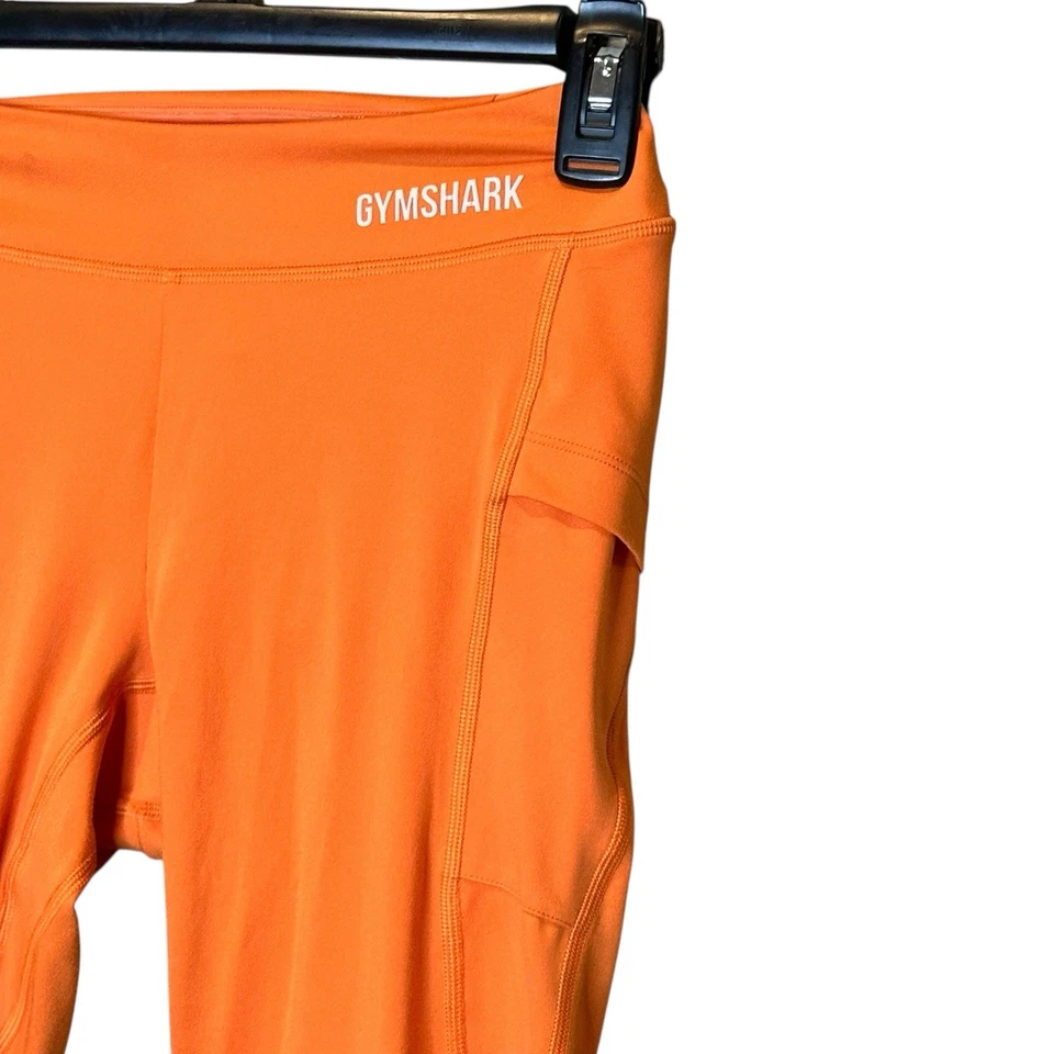 GYMSHARK Leggings de Entrenamiento Atléticos Naranja Para Mujer Talla Pequeña 27” Entrepierna Foto 2 de 4