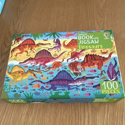 Usborne Dinosaurs Book & 100 Piece Jigsaw Puzzle Set, Interlocking - Image 1 of 4